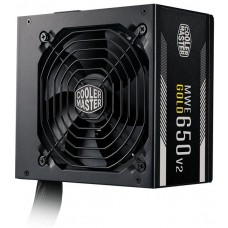 Блок питания Cooler Master MWE Gold 650 V2, 650W, ATX, 120mm, 24pin, 8xSATA, 4xPCI-E(6+2), APFC, 80+ Gold