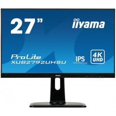  27" Iiyama ProLite XUB2792UHSU-B1 3840x2160@60Гц IPS LED 16:9 4ms DVI HDMI DP 2*USB3.0 80M:1 1000:1 178/178 300cd HAS Pivot Swivel Tilt 2*Speakers 2Вт Black