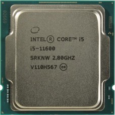 Процессор CPU Intel Core i5-11600 (2.8GHz/12MB/6 cores) LGA1200 OEM, UHD Graphics 750 350MHz, TDP 65W, max 128Gb DDR4-3200,  CM8070804491513SRKNW