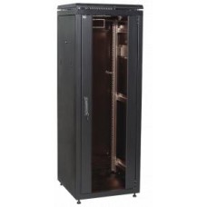  ITK Шкаф сетевой 19" LINEA N 42U 600х800 мм стеклянная передняя дверь черный