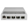 Коммутатор MikroTik Cloud Router Switch 305-1G-4S+IN with 800MHz CPU, 512MB RAM, 1xGigabit LAN, 4 x SFP+ cages, RouterOS L5 or SwitchOS (dual boot), metallic desktop case, PSU