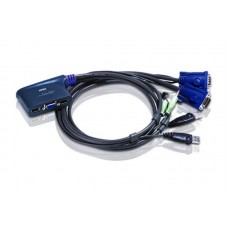 Переключатель электронный ATEN 2-Port USB VGA/Audio Cable KVM Switch (0.9m)