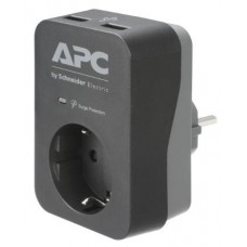Сетевой фильтр APC Essential SurgeArrest 1 Outlet 2 USB Ports Black 230V Russia