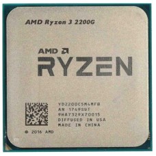 Процессор CPU AMD Ryzen 3 2200G, 4/4, 3.5-3.7GHZ, 384KB/2MB/4MB, AM4, 65W, Radeon Vega 8, YD2200C5M4MFB OEM