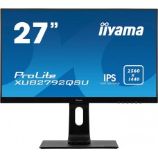 Монитор 27" Iiyama ProLite XUB2792QSU-B1 2560x1440@70Гц IPS LED 16:9 5ms DVI HDMI DP 2*USB3.0 80M:1 1000:1 178/178 350cd HAS Pivot Tilt Swivel Speakers Black