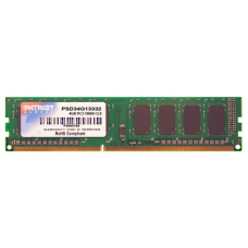 Оперативная память Patriot DDR3  4GB  1333MHz UDIMM (PC3-10600) CL9 1,5V (Retail) 256*8 PSD34G13332