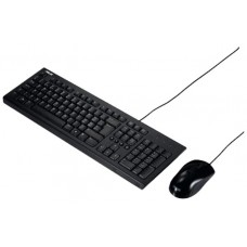 Опции брэнд Проводная Клавиатура + Мышь(набор) ASUS U2000. USB KB+ USB Optical Mouse 3but+Roll.Black