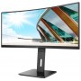 Монитор 34" AOC CU34P2A Curved 1500R 3440x1440@100Hz VA LED 21:9 1ms 2*HDMI DP 4*USB3.0 50M:1 3000:1 178/178 300cd Speakers HAS Tilt Swivel Black-Red