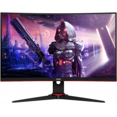 Монитор 23,6'' AOC C24G2AE 1500R Curved 1920x1080 165Гц VA WLED 16:9 1ms VGA 2*HDMI DP 3000:1 80M:1 178/178 250cd Speakers HAS Swivel Tilt Black/Red