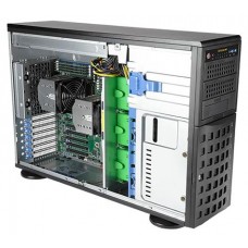 Шасси серверное NEW Supermicro Super Workstation 4U Tower 740A-T no CPU(2)Scalable/TDP 270W/ no DIMM(16)/SATARAID HDD(8)LFF/3x5,25/2x1GbE/6xFHHL,M2/1200W