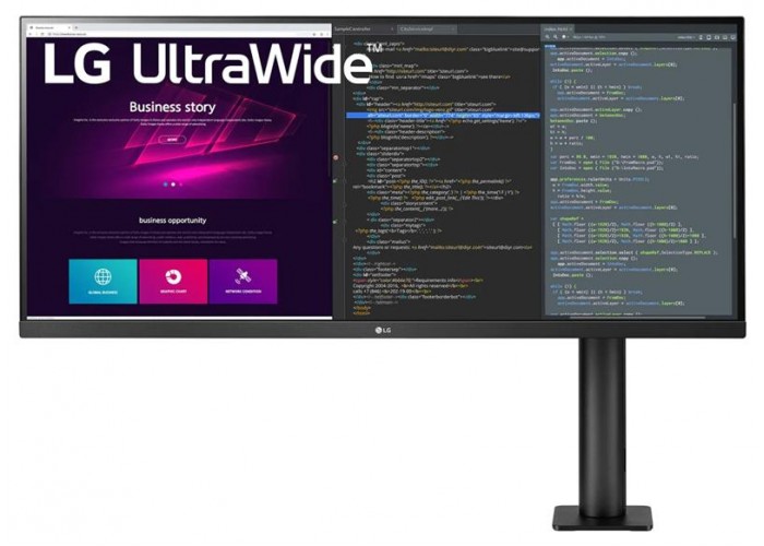 Монитор LG 34" 34WN780-B IPS LED, 3440x1440, 5ms, 178°/178°, 300cd/m2, Mega DCR, 2*HDMI, DP, USB-hub, MM, 75Hz, HDR10, AMD FreeSync, HAS, Tilt, Swivel, Pivot, Подставка Ergo, VESA, Black