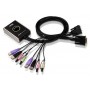 Переключатель электронный ATEN 2-Port USB DVI/Audio Cable KVM Switch with Remote Port Selector