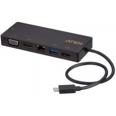 Dock станция ATEN USB-C Multiport Mini Dock with Power Pass-Through