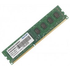Оперативная память Patriot DDR3  4GB  1600MHz UDIMM (PC3-12800) CL11 1,5V (Retail) 256*8 PSD34G16002