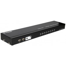 Коммутатор D-Link KVM-440/C2A, 8-port KVM Switch with VGA, USB ports.Control 8 computers from a single keyboard, monitor, mouse, Supports video resolutions up to 2048 x 1536, Switching using front panel