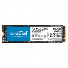Твердотельный накопитель Crucial SSD Disk P2 500GB  M.2 2280 NVMe (PCIe Gen 3 x4) SSD (2300 MB/s Read 940 MB/s Write)
