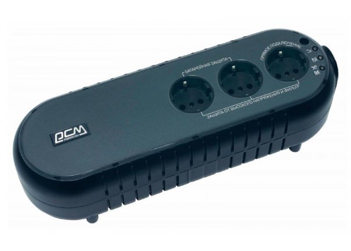 Источник бесперебойного питания Powercom Back-UPS WOW, OffLine, 300VA/165W, Tower, 3 Schuko outlets(1 Surge & 2 batt) (41484)