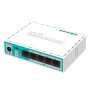 Маршрутизатор MikroTik hEX lite with 850MHz CPU, 64MB RAM, 5 LAN ports, RouterOS L4, plastic case, PSU