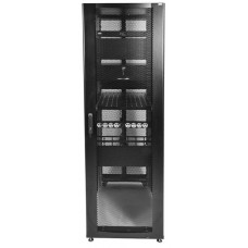  Шкаф серверный ПРОФ напольный 42U (800x1200) дверь перфор. 2 шт., черный, в сборе
