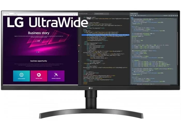 МониторLG34"34WN750-BIPSLED,3440x1440,5ms,178°/178°,300cd/m2,1000:1,2*HDMI,DP,USB-hub,75Hz,AMDFreeSync,HDR10,HAS,VESA,Black